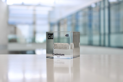Cadmium Element Cube - 2" Acrylic Display - Atomic Number 48
