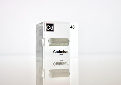 Cadmium Element Cube - 2" Acrylic Display - Atomic Number 48
