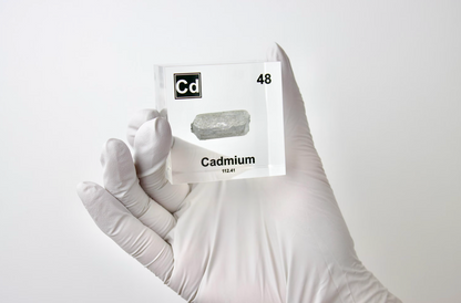 Cadmium Element Cube - 2" Acrylic Display - Atomic Number 48