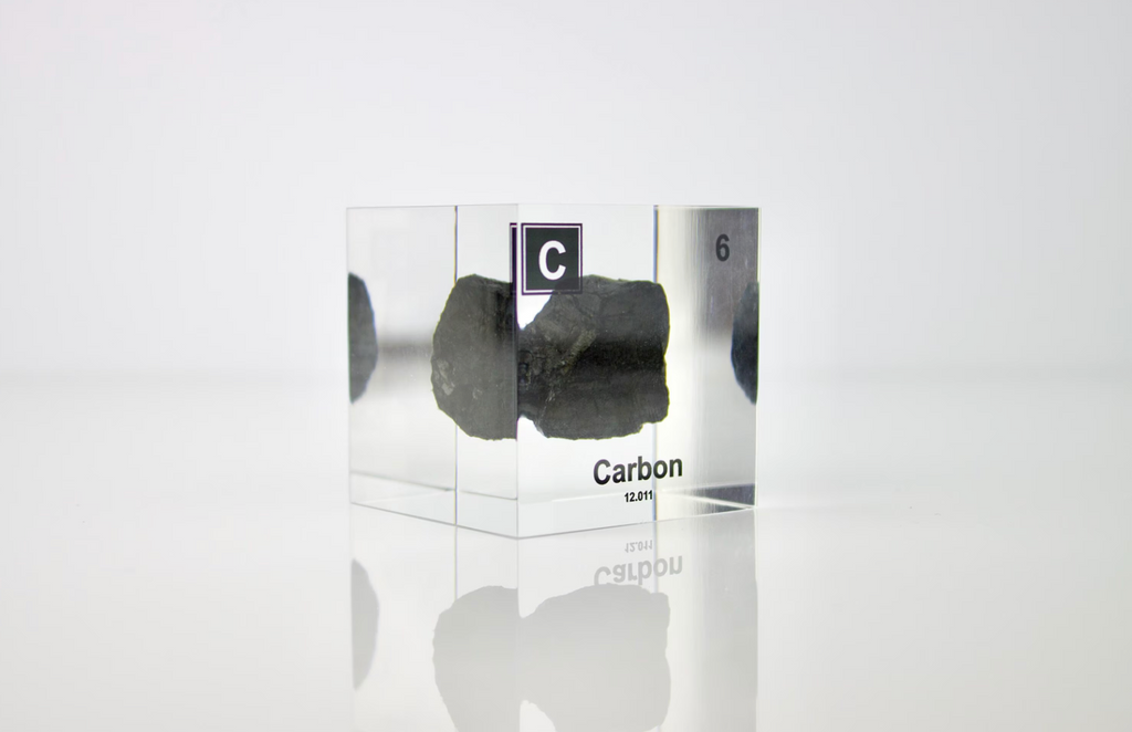 Carbon Element Cube - 2" Acrylic Display - Atomic Number 6
