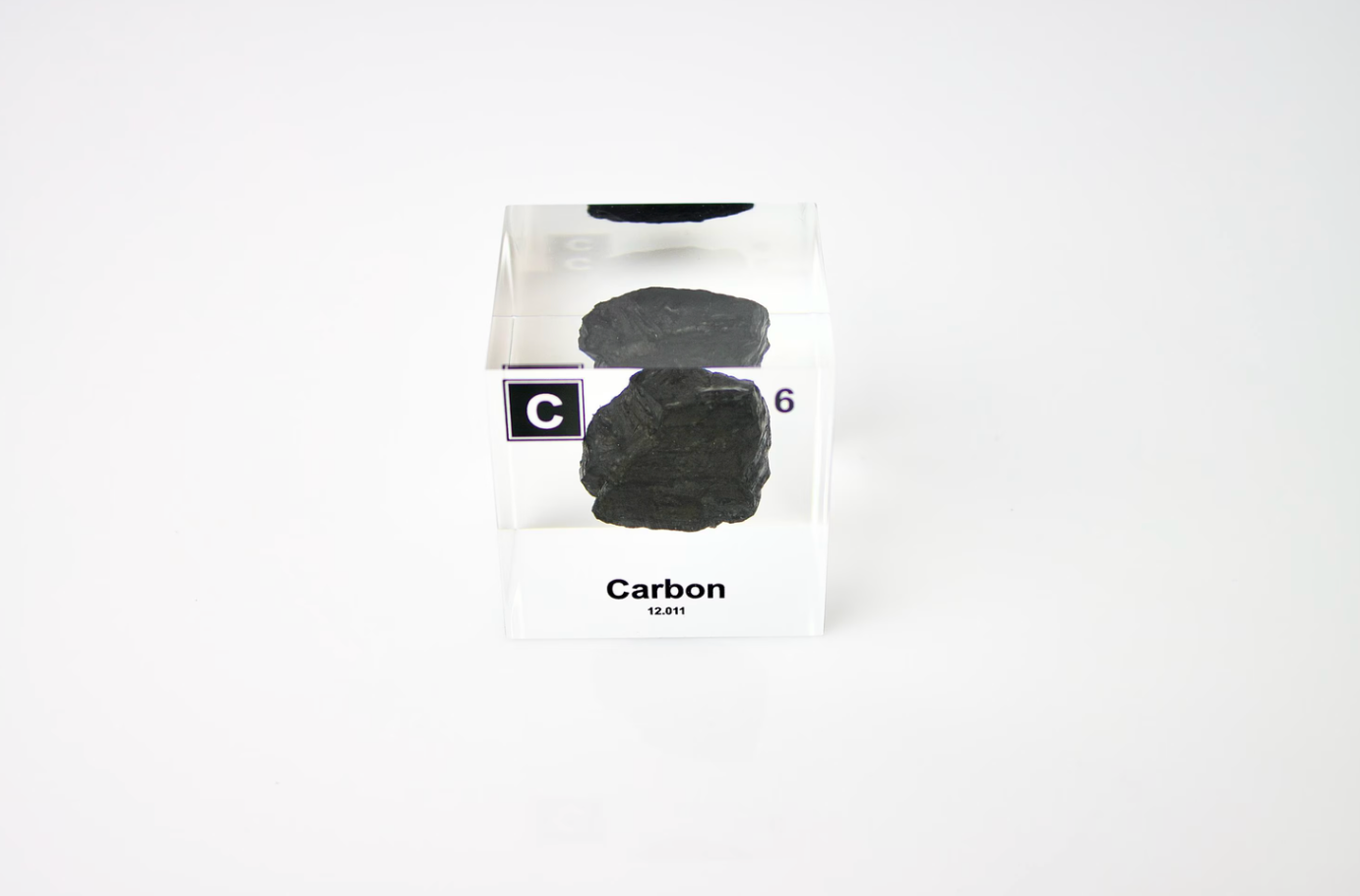Carbon Element Cube - 2" Acrylic Display - Atomic Number 6