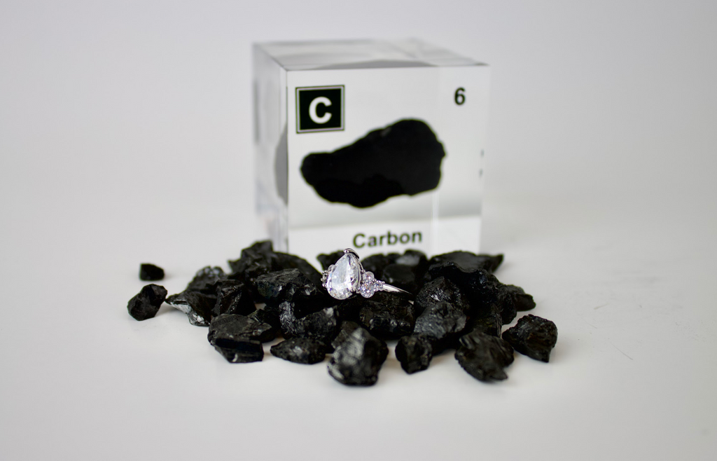 Carbon Element Cube - 2" Acrylic Display - Atomic Number 6
