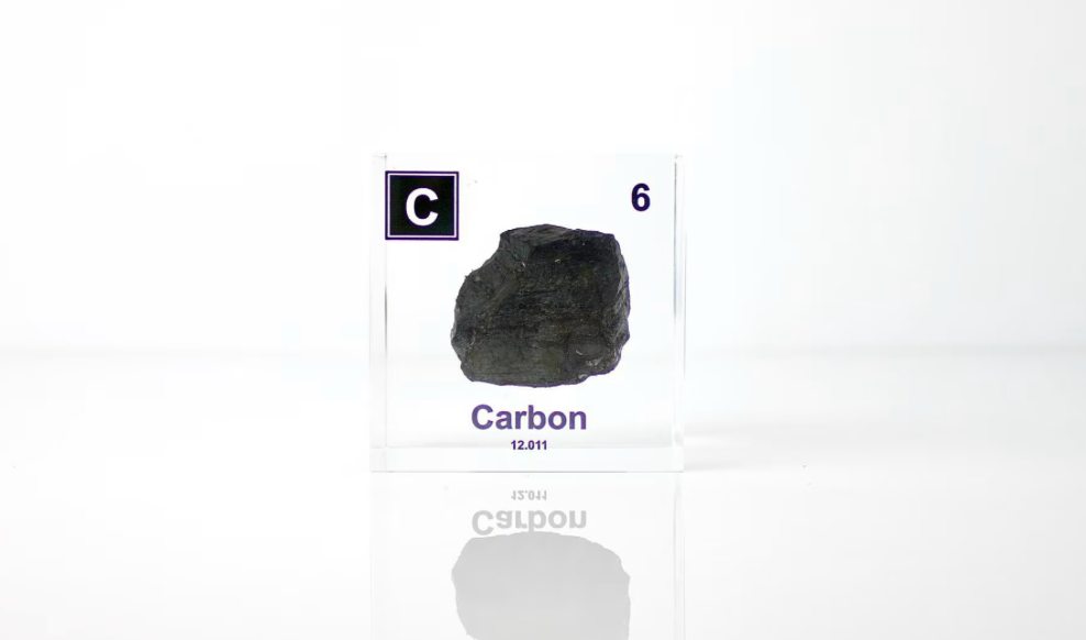 Carbon Element Cube - 2" Acrylic Display - Atomic Number 6