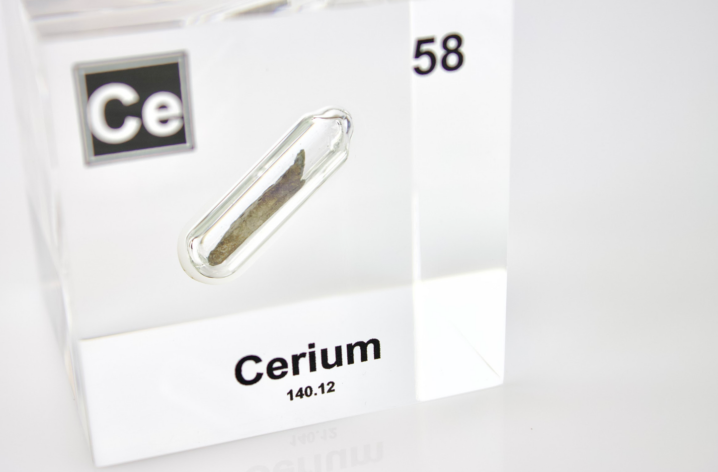 Cerium Element Cube - 2" Acrylic Display - Atomic Number 58