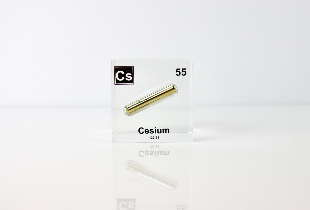 Cesium Element Cube - 2" Acrylic Display - Atomic Number 55
