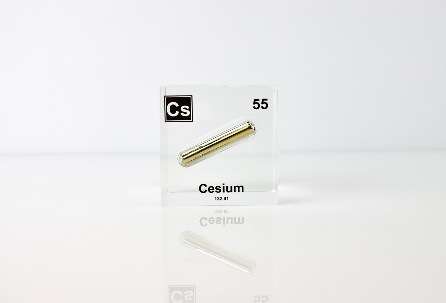 Cesium Element Cube - 2" Acrylic Display - Atomic Number 55