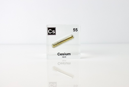 Cesium Element Cube - 2" Acrylic Display - Atomic Number 55