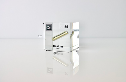 Cesium Element Cube - 2" Acrylic Display - Atomic Number 55