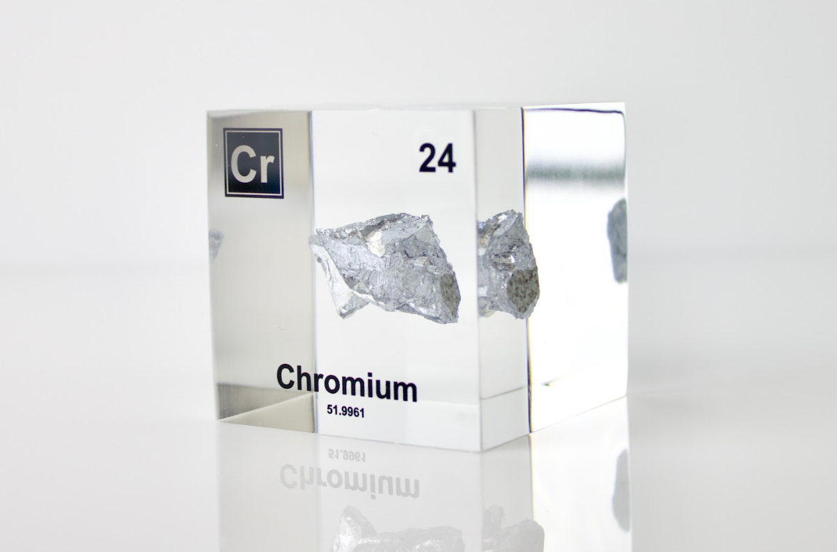 Chromium Element Cube - 2" Acrylic Display - Atomic Number 24