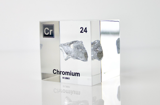 Chromium Element Cube - 2" Acrylic Display - Atomic Number 24