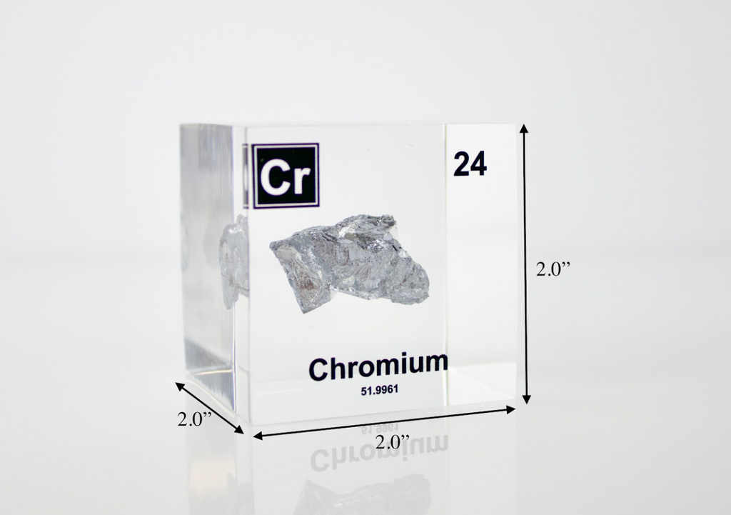 Chromium Element Cube - 2" Acrylic Display - Atomic Number 24