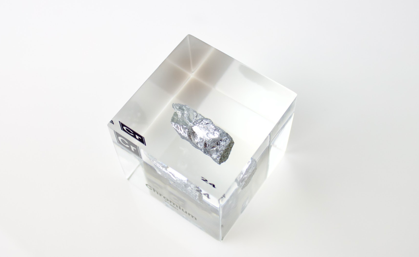 Chromium Element Cube - 2" Acrylic Display - Atomic Number 24