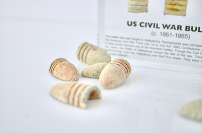 Civil War Bullets Artifact Display