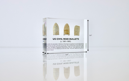 Civil War Bullets Artifact Display