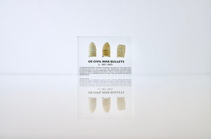 Civil War Bullets Artifact Display