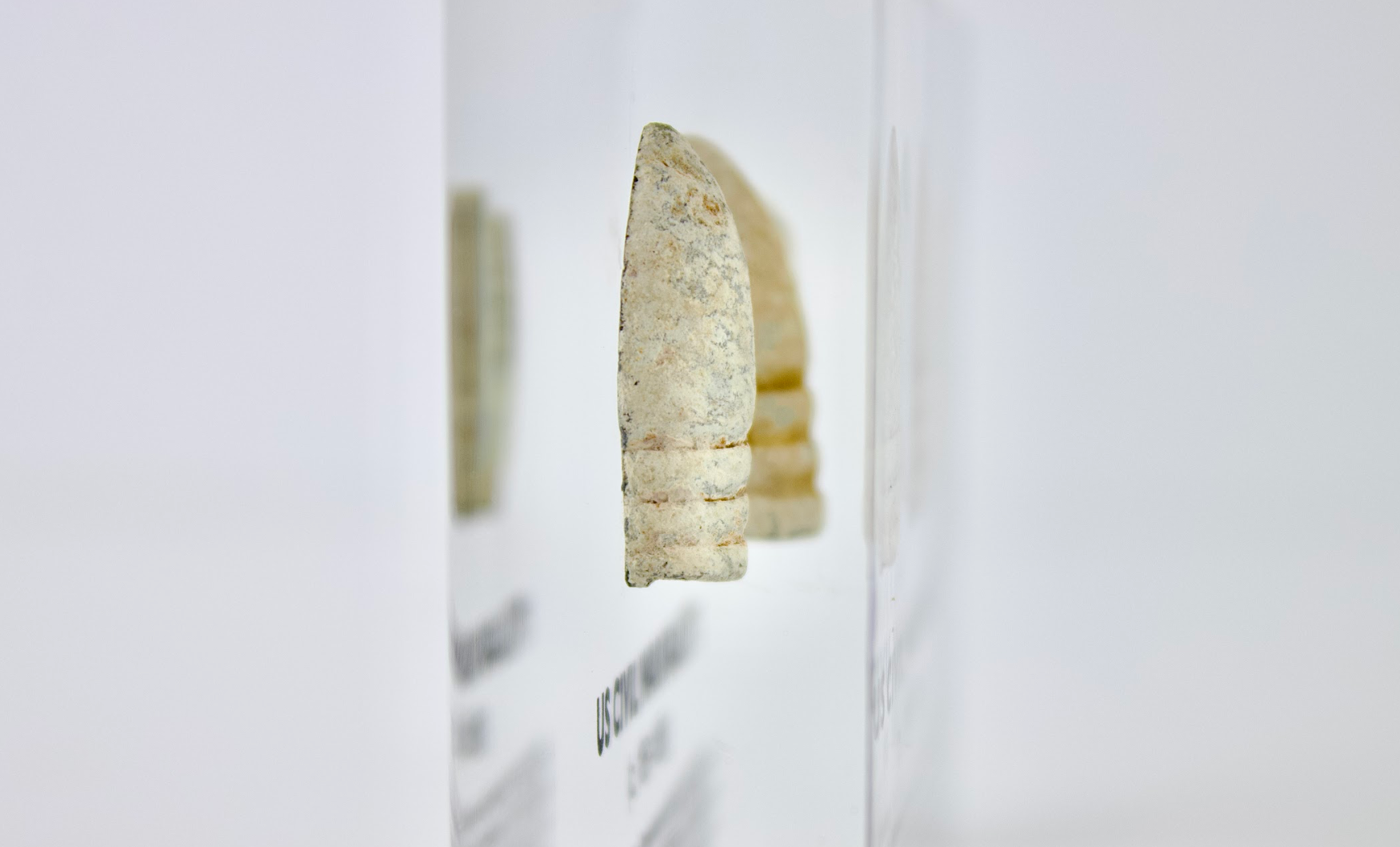Civil War Bullets Artifact Display