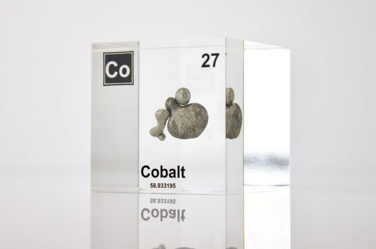 Cobalt Element Cube - 2" Acrylic Display - Atomic Number 27