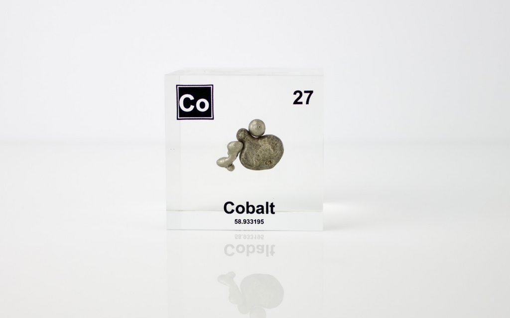 Cobalt Element Cube - 2" Acrylic Display - Atomic Number 27