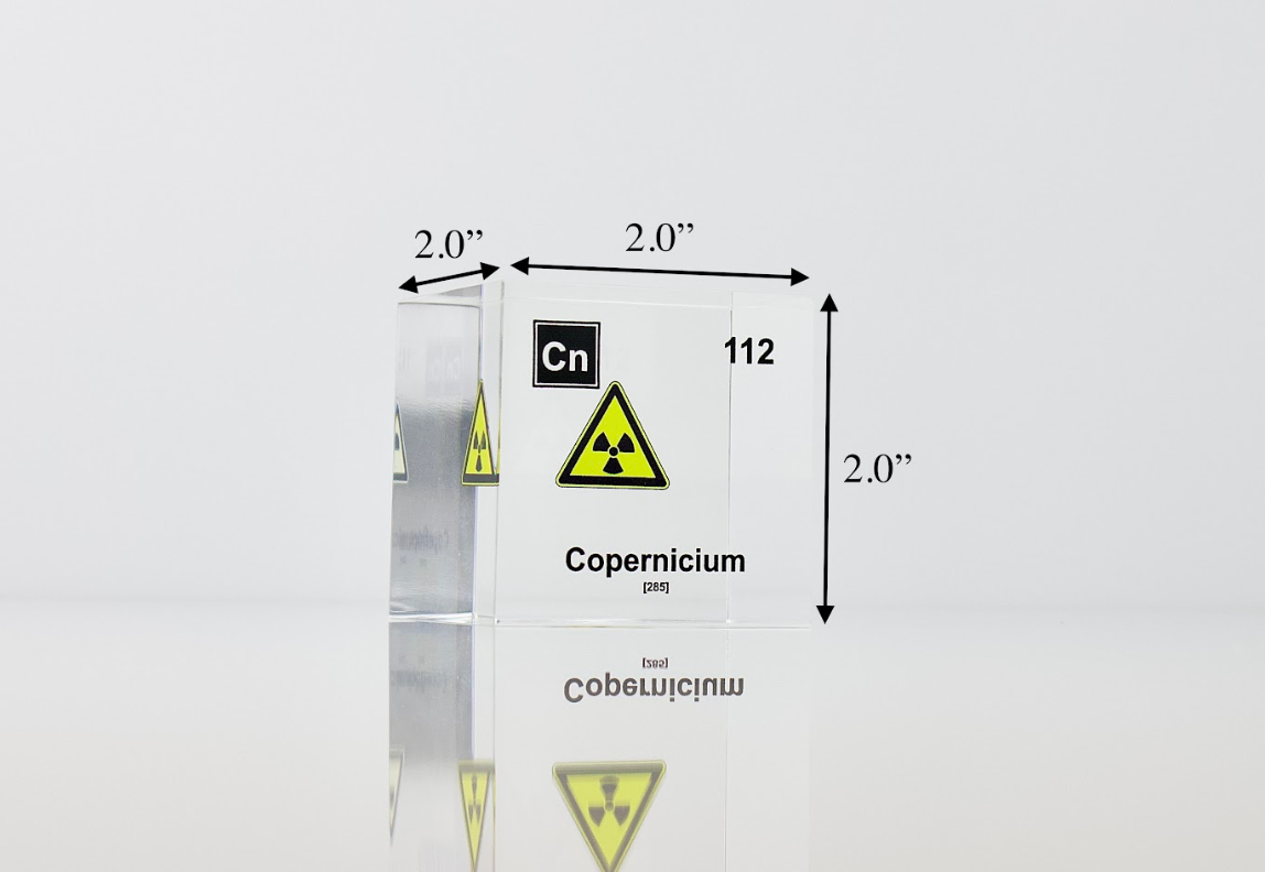 Copernicium Element Cube - 2" Acrylic Display - Atomic Number 112