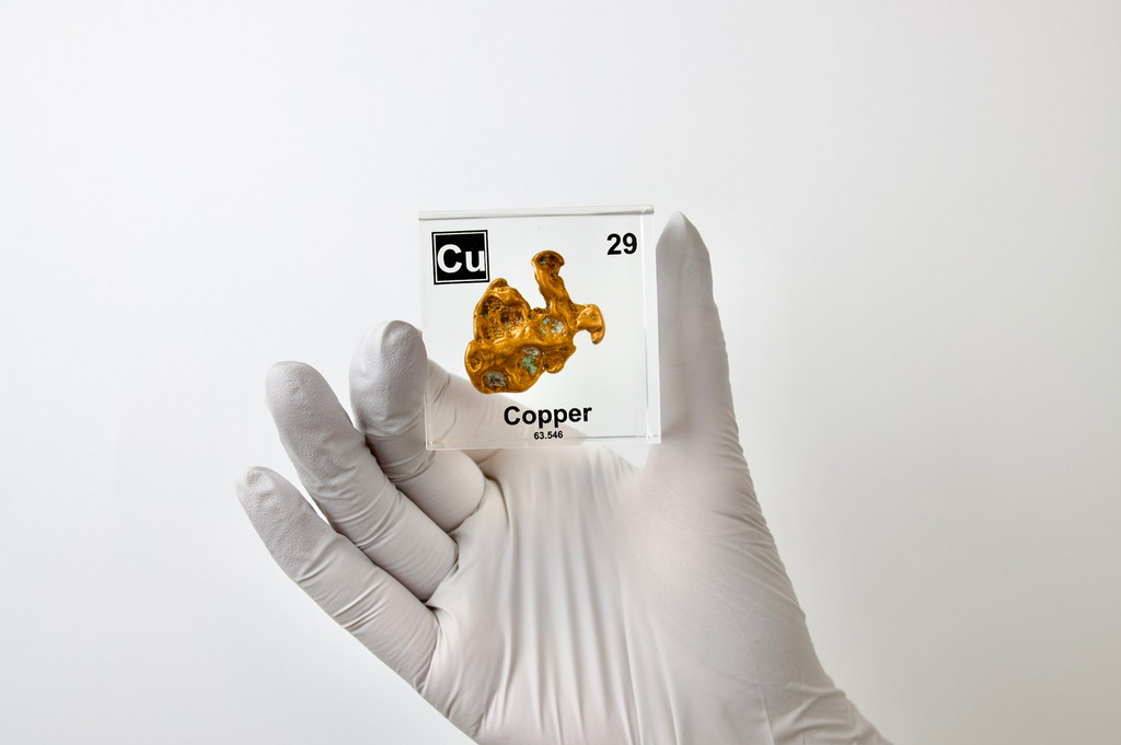 Copper Element Cube - 2" Acrylic Display - Atomic Number 29
