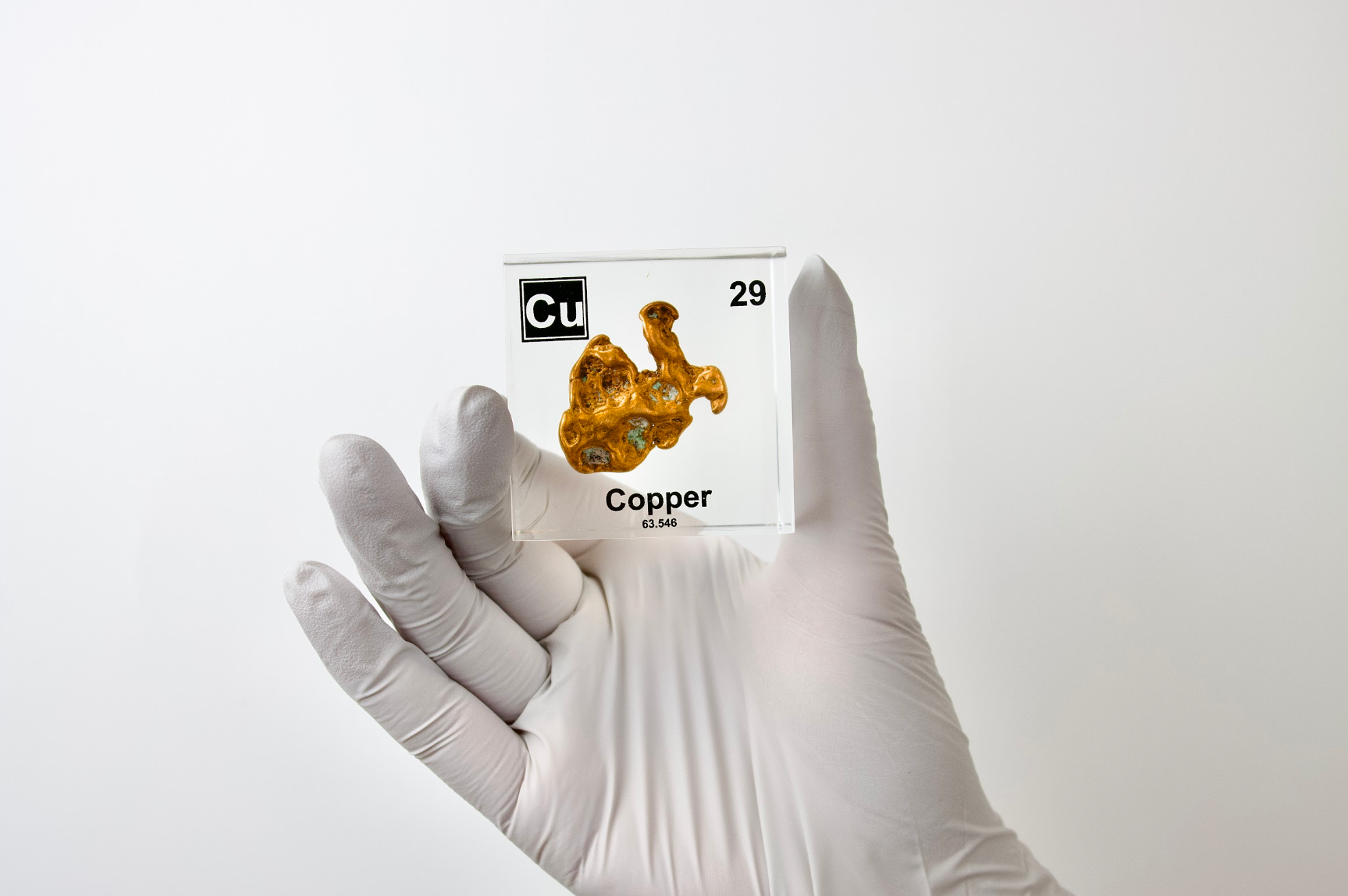 Copper Element Cube - 2" Acrylic Display - Atomic Number 29