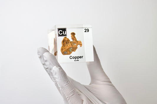 Copper Element Cube - 2" Acrylic Display - Atomic Number 29