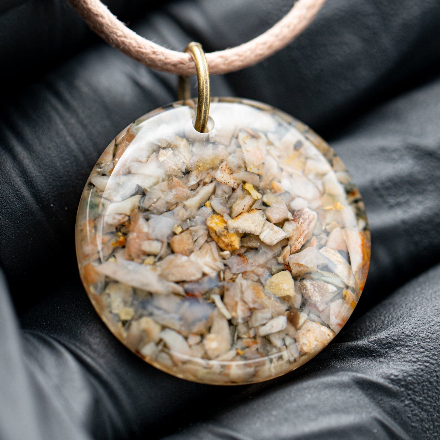 Dinosaur Dung (Coprolite) Resin Necklace