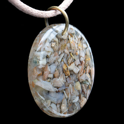 Dinosaur Dung (Coprolite) Resin Necklace