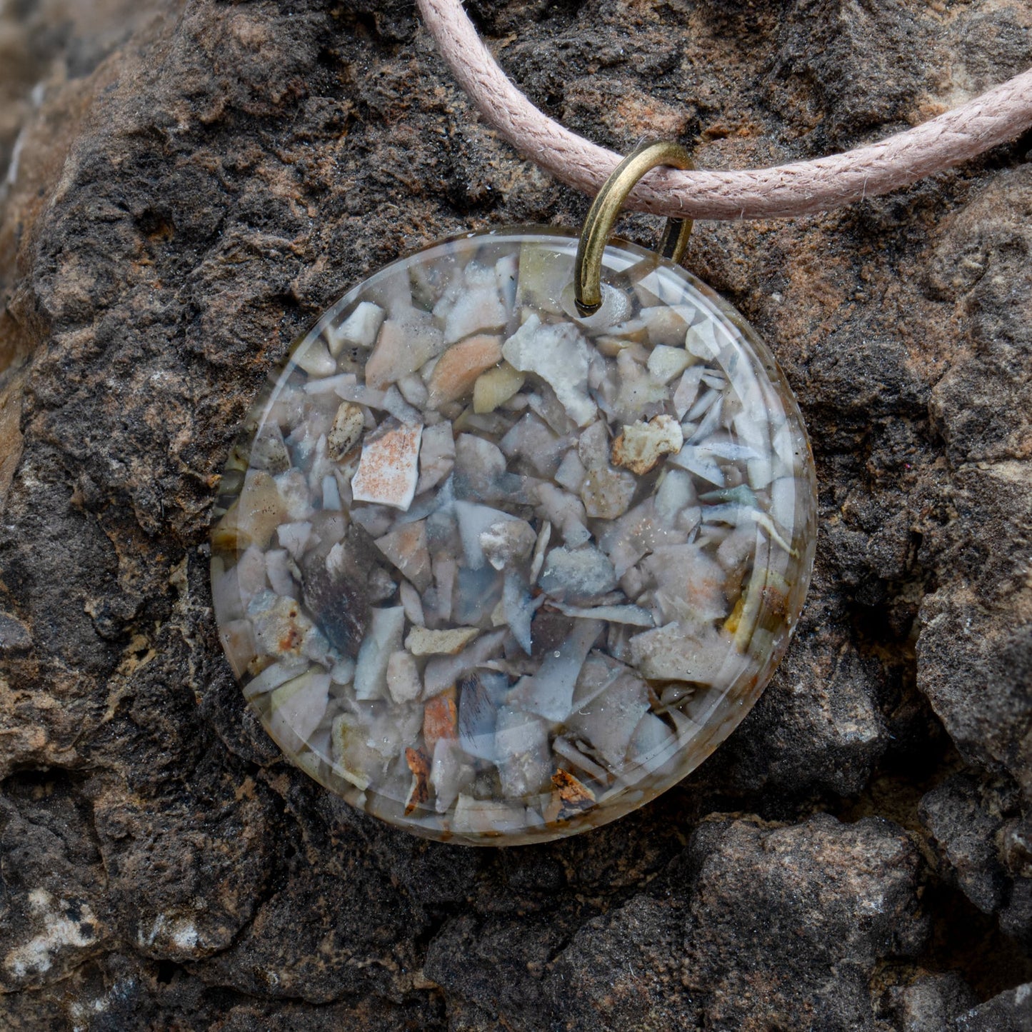 Dinosaur Dung (Coprolite) Resin Necklace