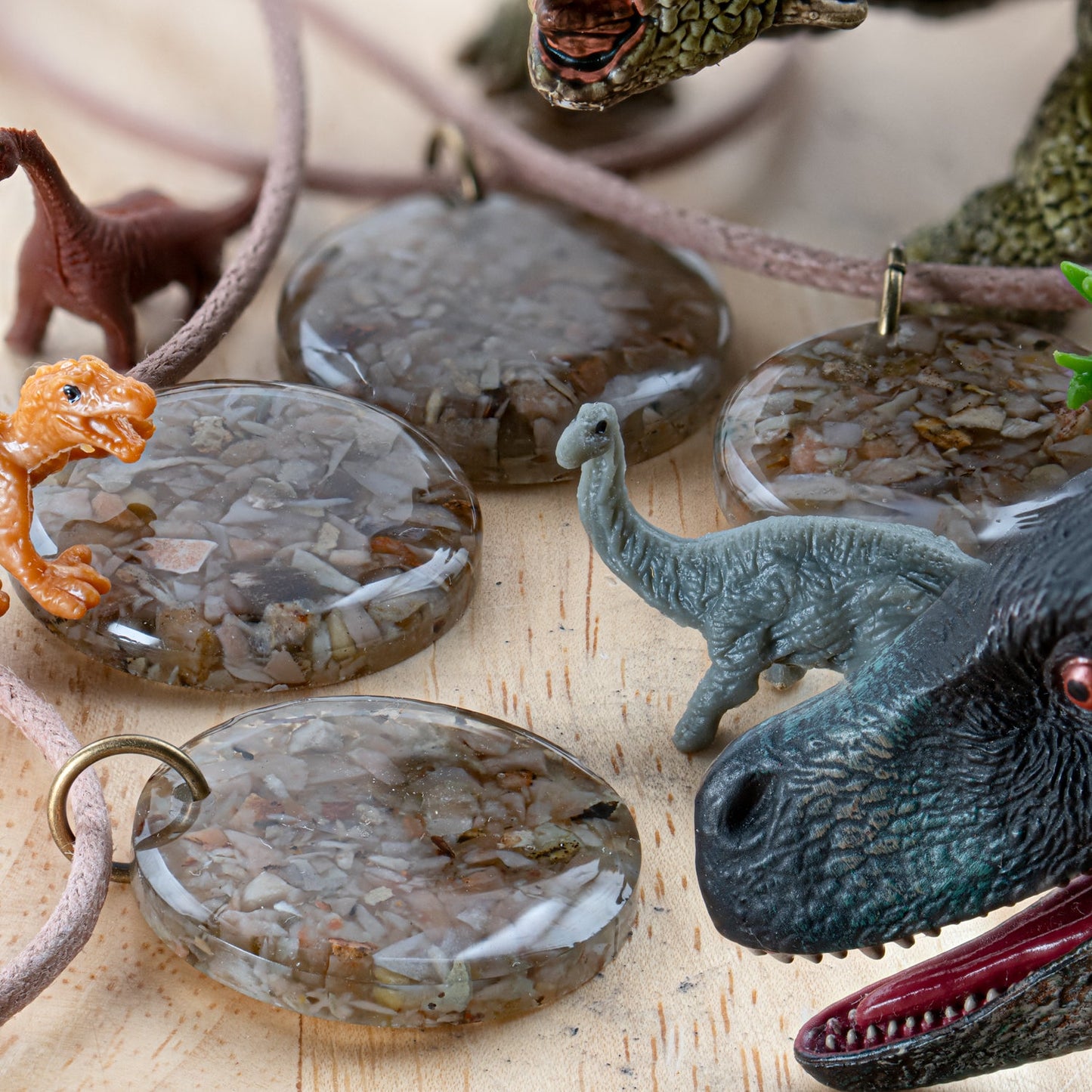 Dinosaur Dung (Coprolite) Resin Necklace