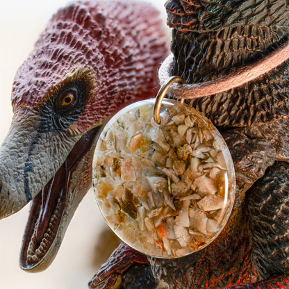 Dinosaur Dung (Coprolite) Resin Necklace