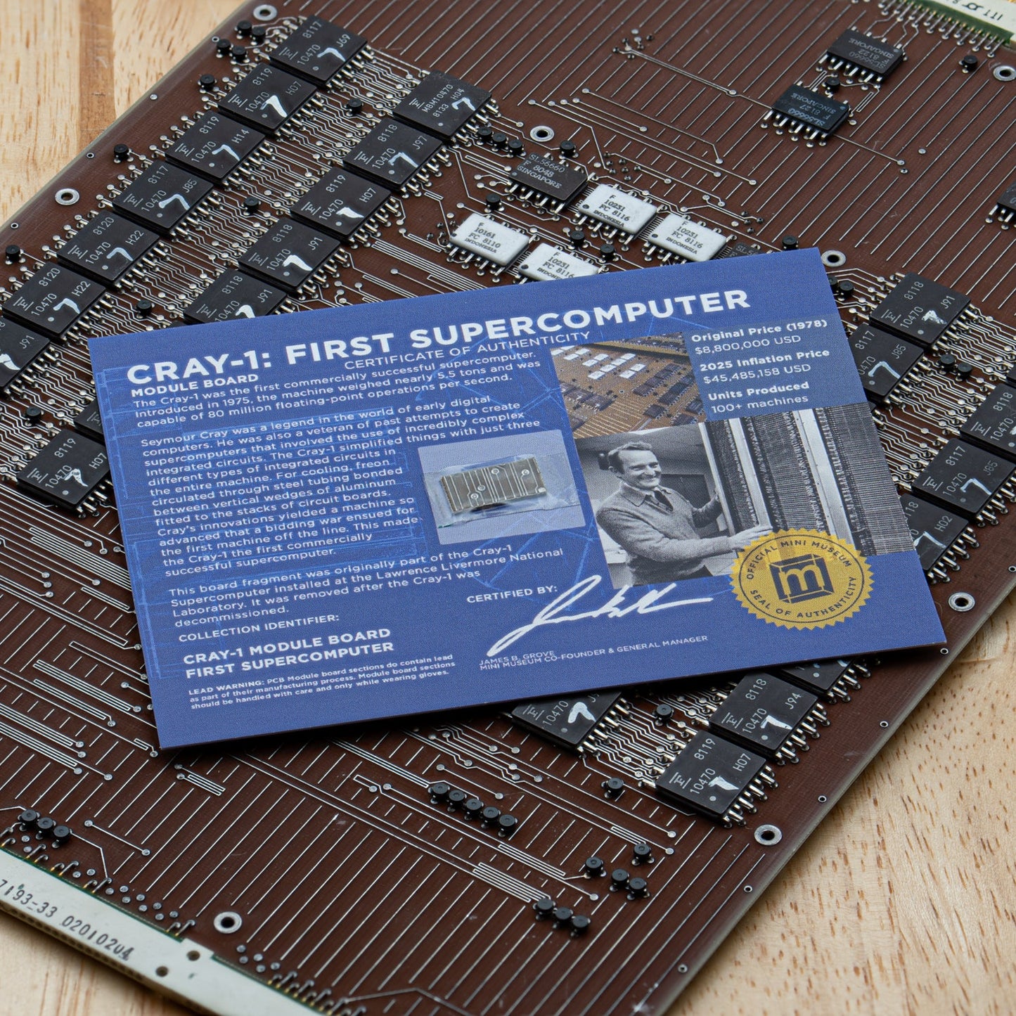 First Supercomputer Cray-1 Module Board - Display Card