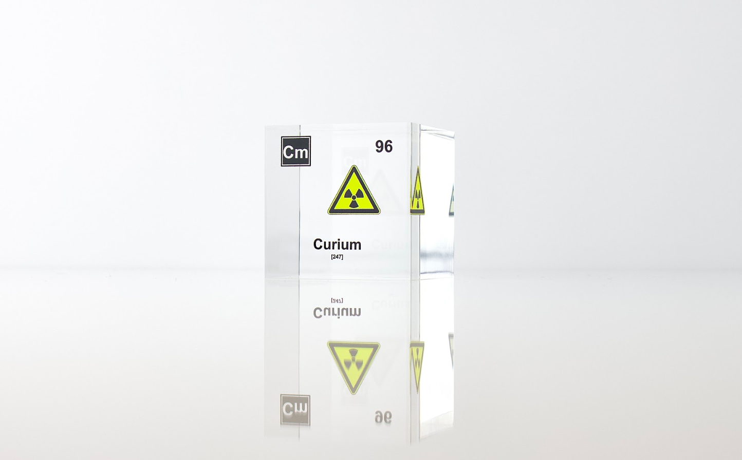 Curium Element Cube - 2" Acrylic Display - Atomic Number 96