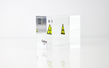 Curium Element Cube - 2" Acrylic Display - Atomic Number 96