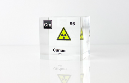 Curium Element Cube - 2" Acrylic Display - Atomic Number 96
