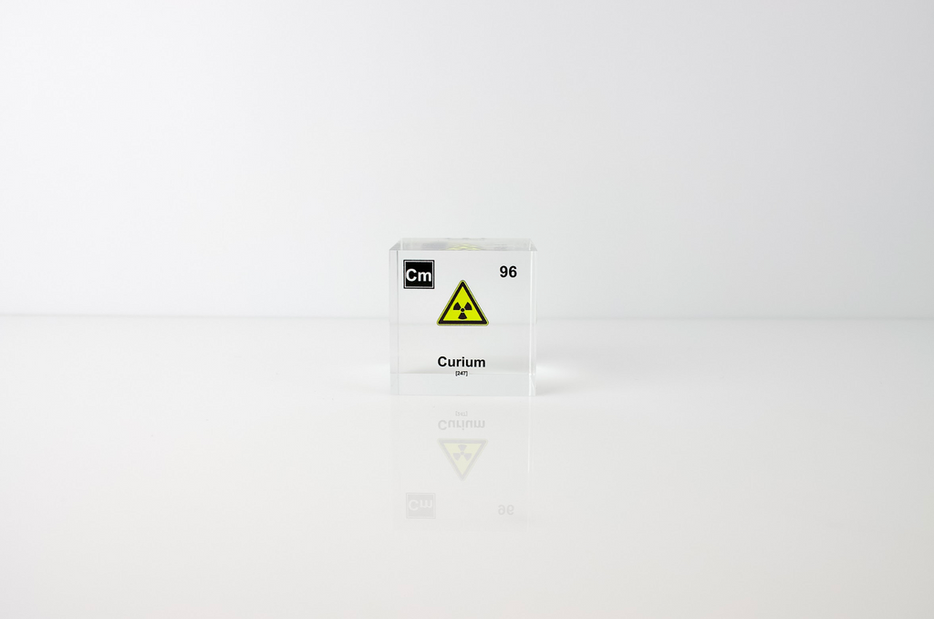 Curium Element Cube - 2" Acrylic Display - Atomic Number 96