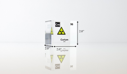 Curium Element Cube - 2" Acrylic Display - Atomic Number 96