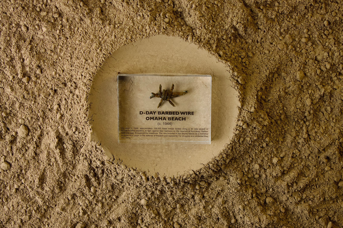 D-Day Barbed Wire Artifact Display