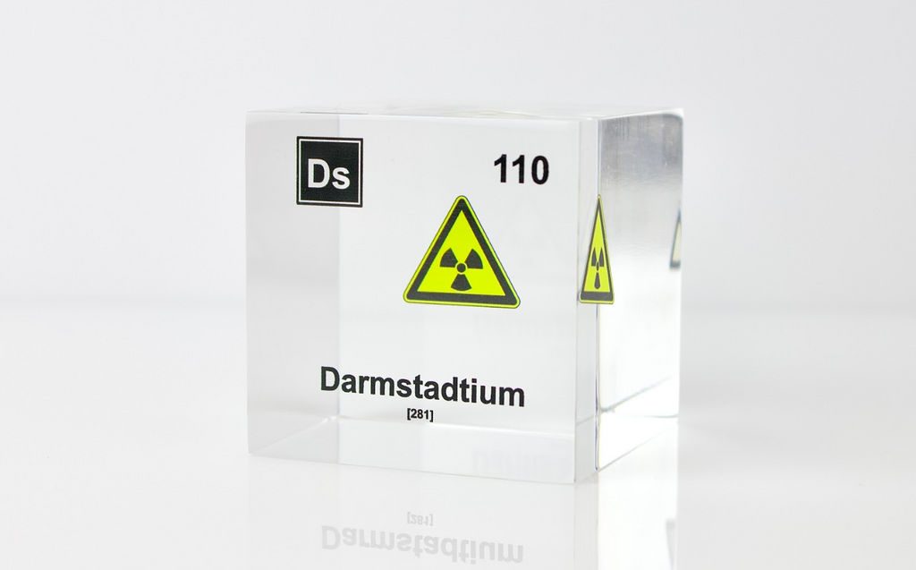 Darmstadtium Element Cube - 2" Acrylic Display - Atomic Number 110