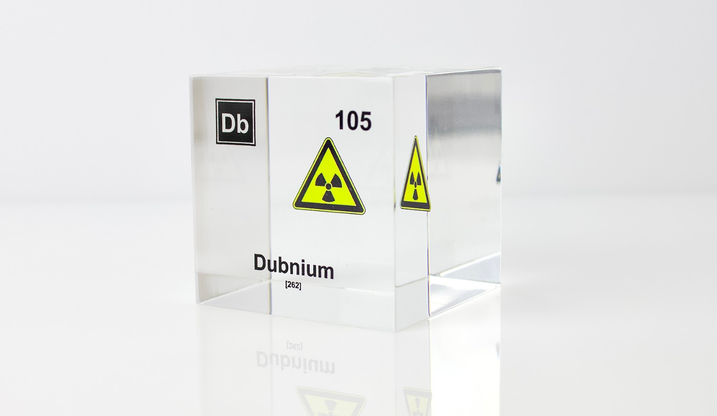 Dubnium Element Cube - 2" Acrylic Display - Atomic Number 105