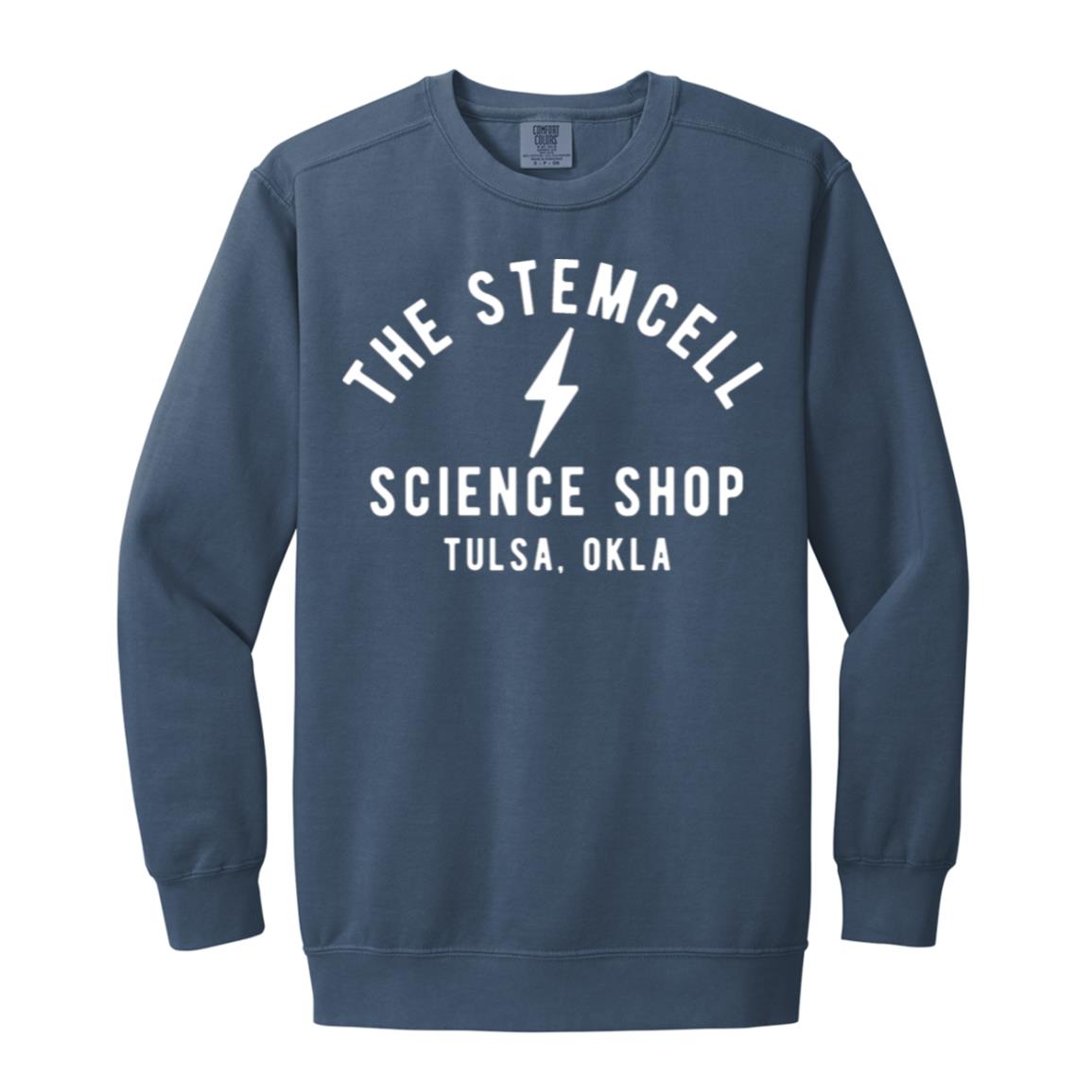 Stemcell Classic Bolt Sweatshirt, Blue Jean / S at Stemcell Science Shop