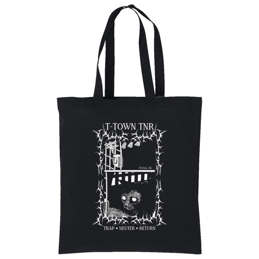 Spooky Cat Cotton Tote (All Proceeds to Charity), Deep Black at Stemcell Science Shop