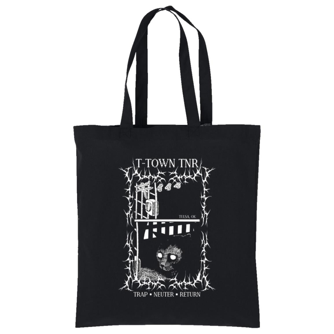 Spooky Cat Cotton Tote (All Proceeds to Charity), Deep Black at Stemcell Science Shop