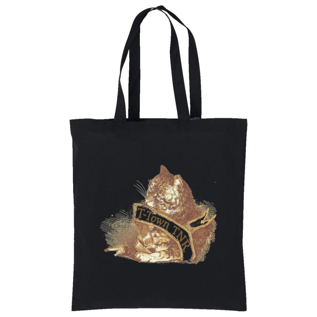Regal Cat Cotton Tote (All Proceeds to Charity), Deep Black at Stemcell Science Shop