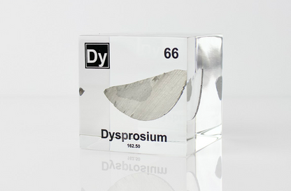 Dysprosium Element Cube - 2" Acrylic Display - Atomic Number 66