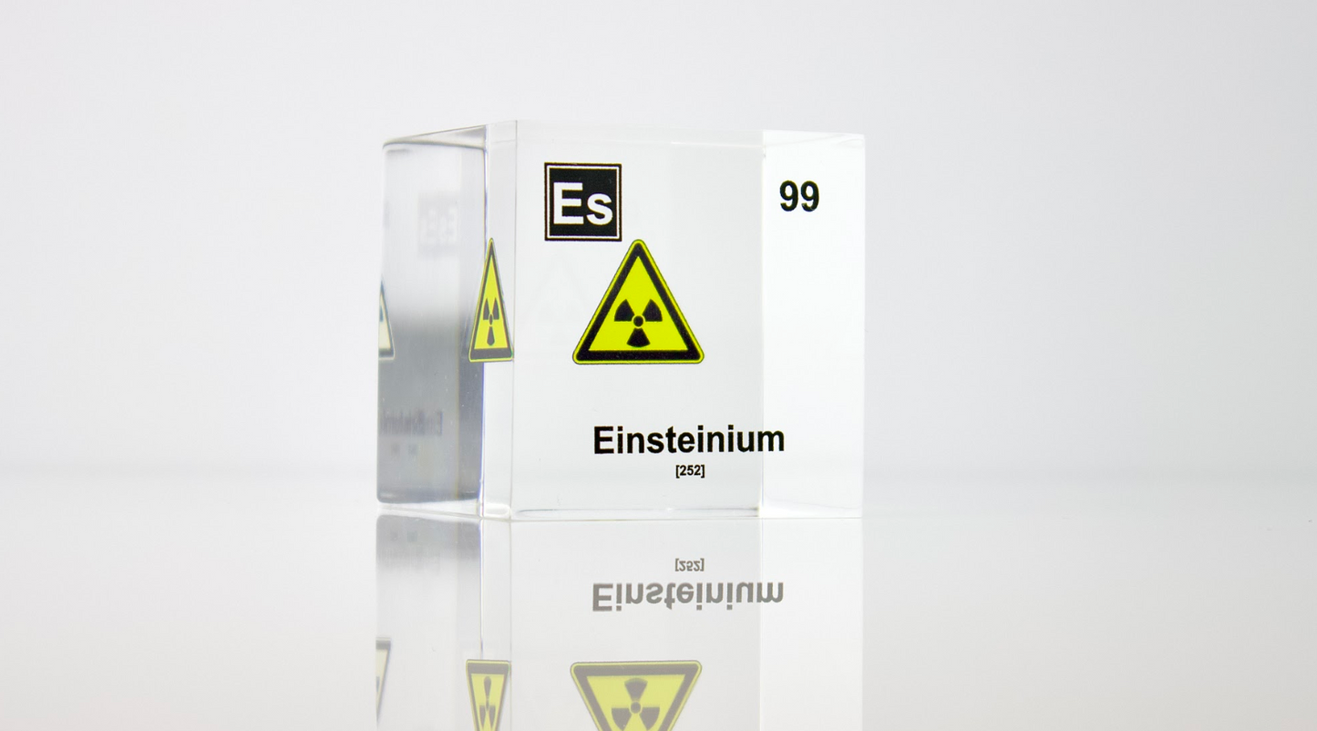 Einsteinium Element Cube - 2" Acrylic Display - Atomic Number 99