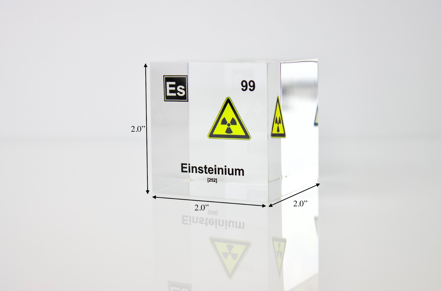 Einsteinium Element Cube - 2" Acrylic Display - Atomic Number 99