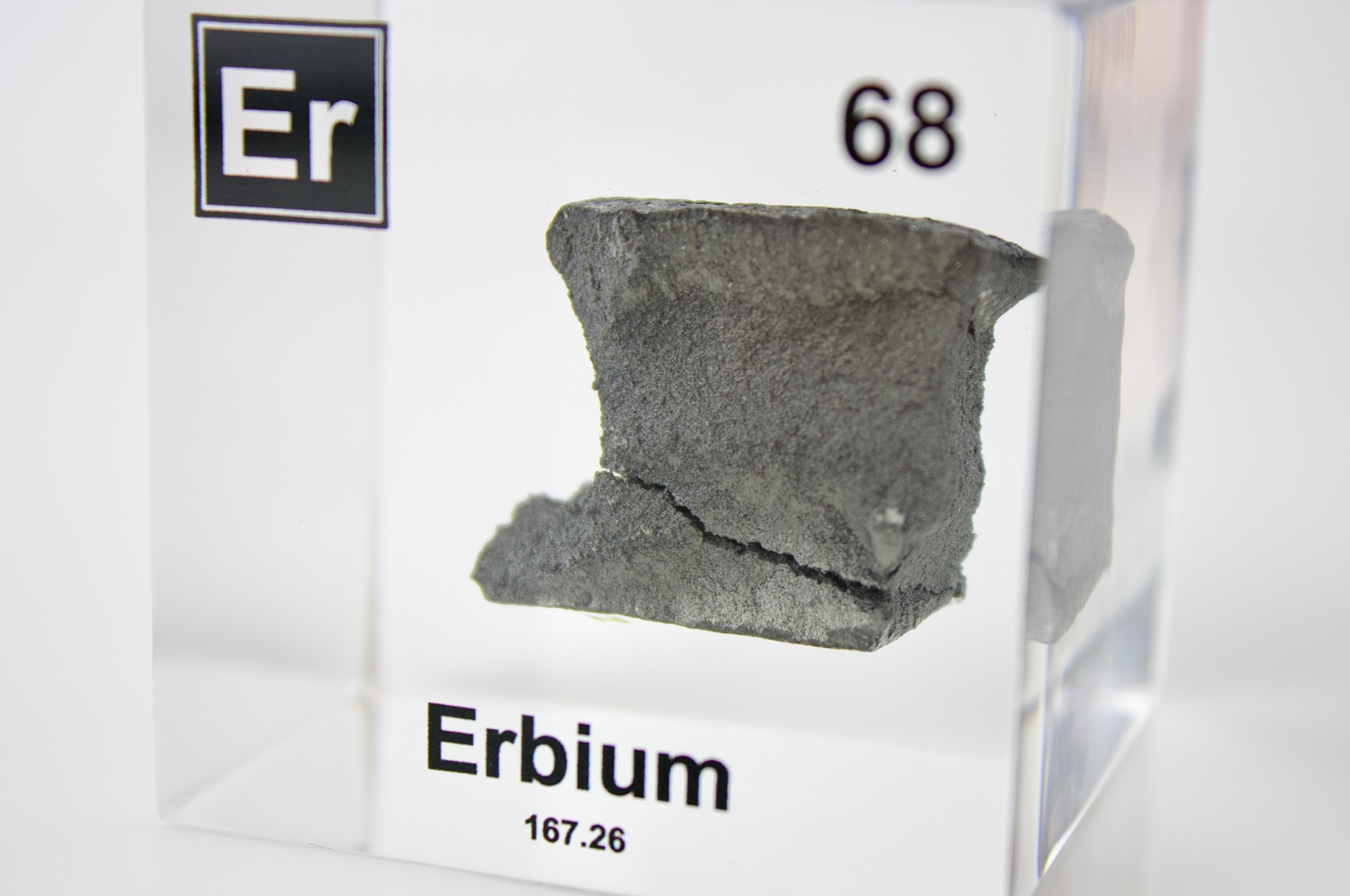 Erbium Element Cube - 2" Acrylic Display - Atomic Number 68