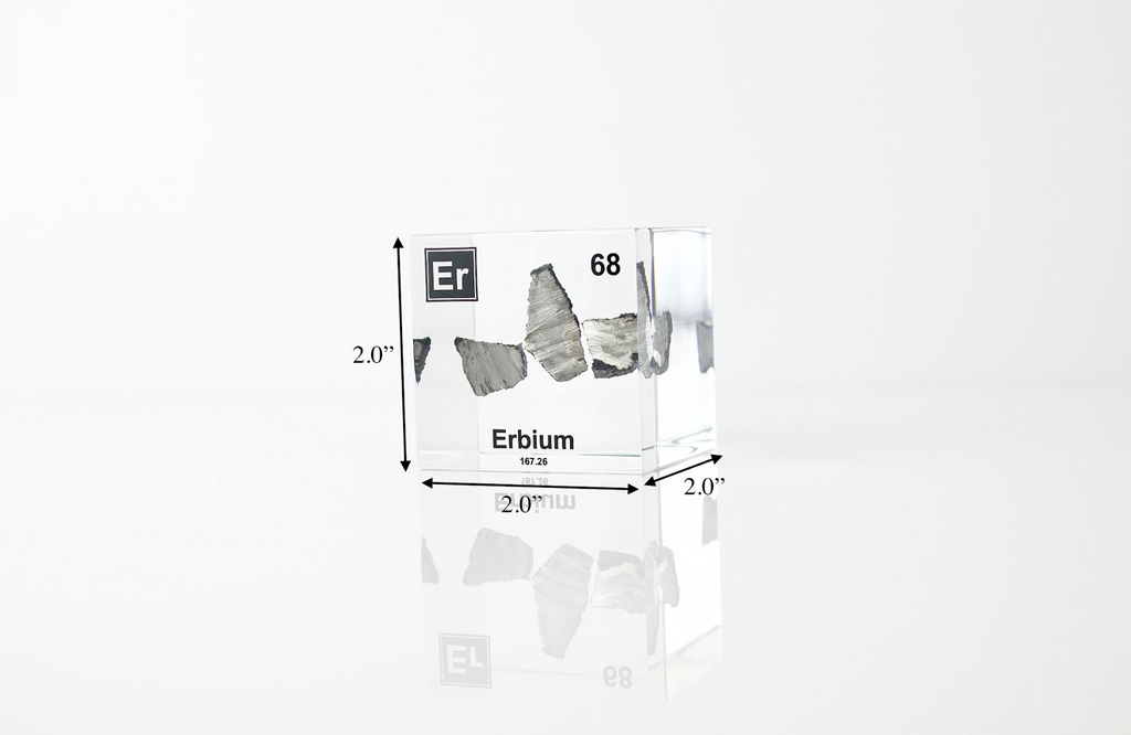 Erbium Element Cube - 2" Acrylic Display - Atomic Number 68