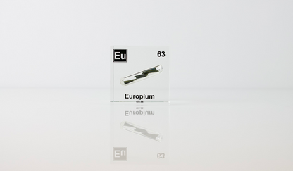 Europium Element Cube - 2" Acrylic Display - Atomic Number 63
